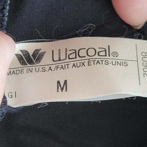 Vintage Wacoal Body Suede 16" Panty Smoother Shapewear Sz Med Black Discontinued - Picture 5 of 5